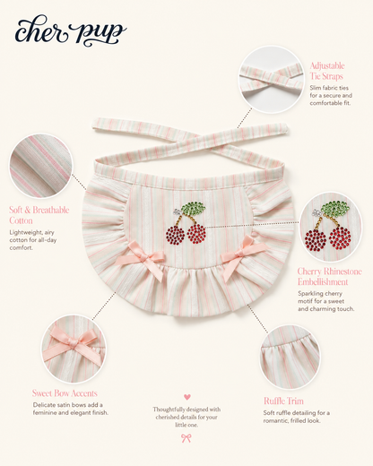 Cherry Belle Collar on white Ragdoll cat