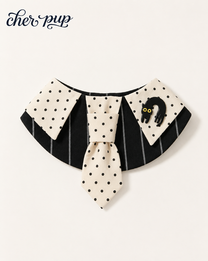Midnight Whiskers Collar - front and back view