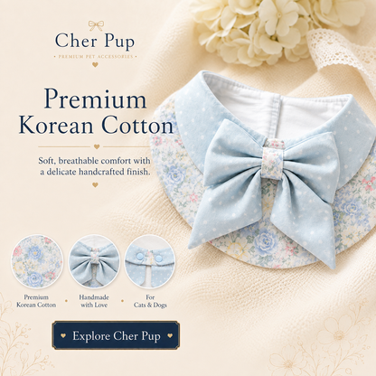 Bluebell Garden Bow Collar