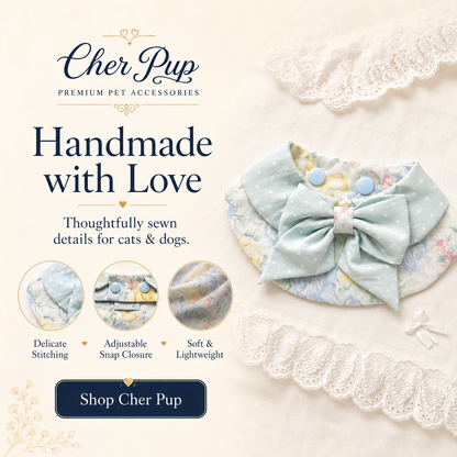 Bluebell Garden Bow Collar