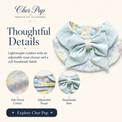Bluebell Garden Bow Collar