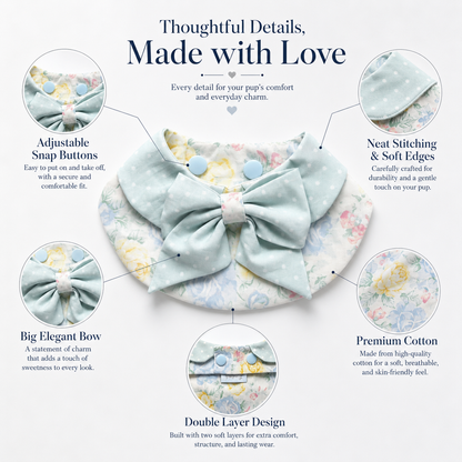 Bluebell Garden Bow Collar